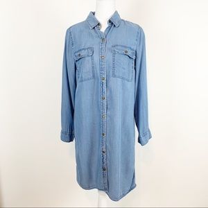 Michael kors long sleeve chambray Shirtdress